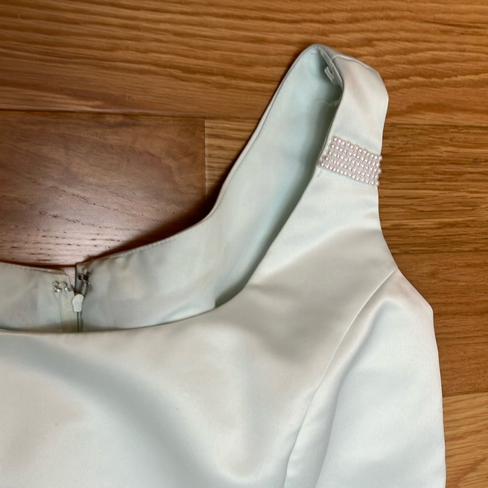 Vintage pale blue gown sz 18 sleeveless - Picture 5 of 9